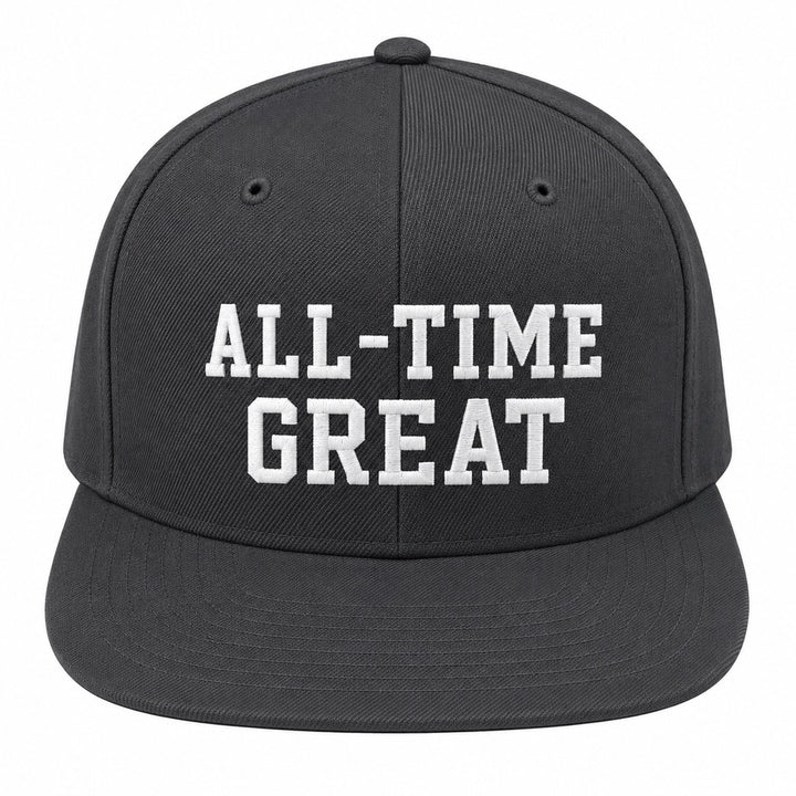 All Time Great Block Logo 6 Panel Wool Snapback Hat