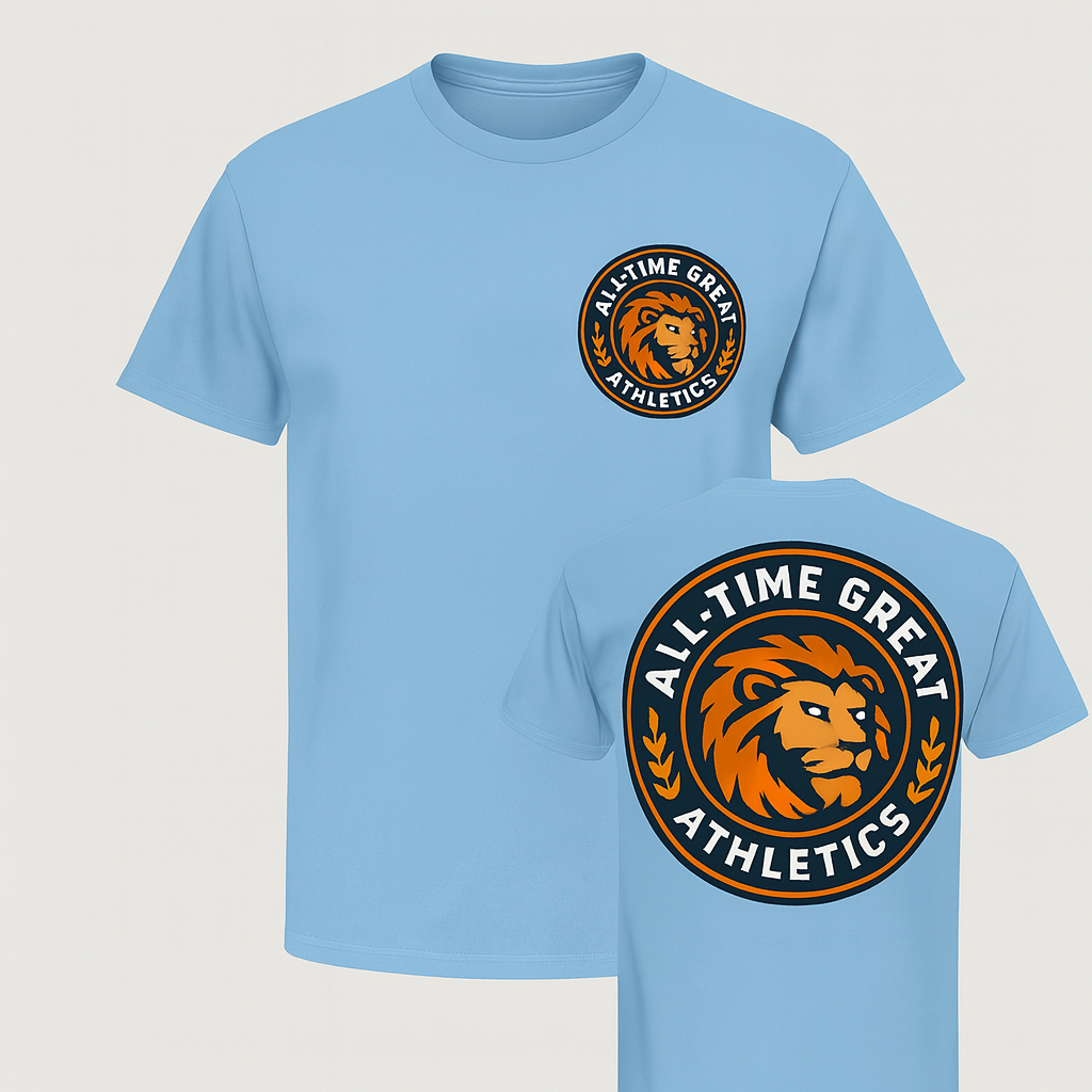 Youth All-Time Great Athleticas the Lion short sleeve performance T.  Available in 2 colors
