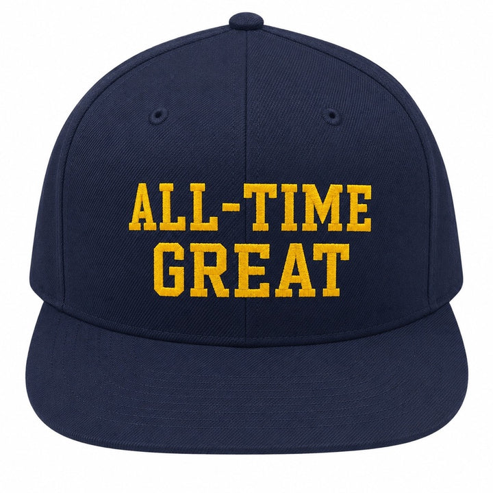 All Time Great Block Logo 6 Panel Wool Snapback Hat