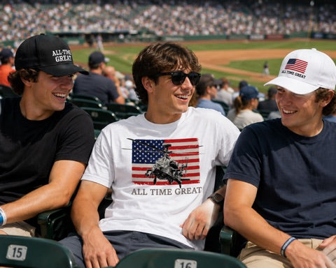 All Time Great Americana Short Sleeve Stars and Stripes over a US Helicopter
