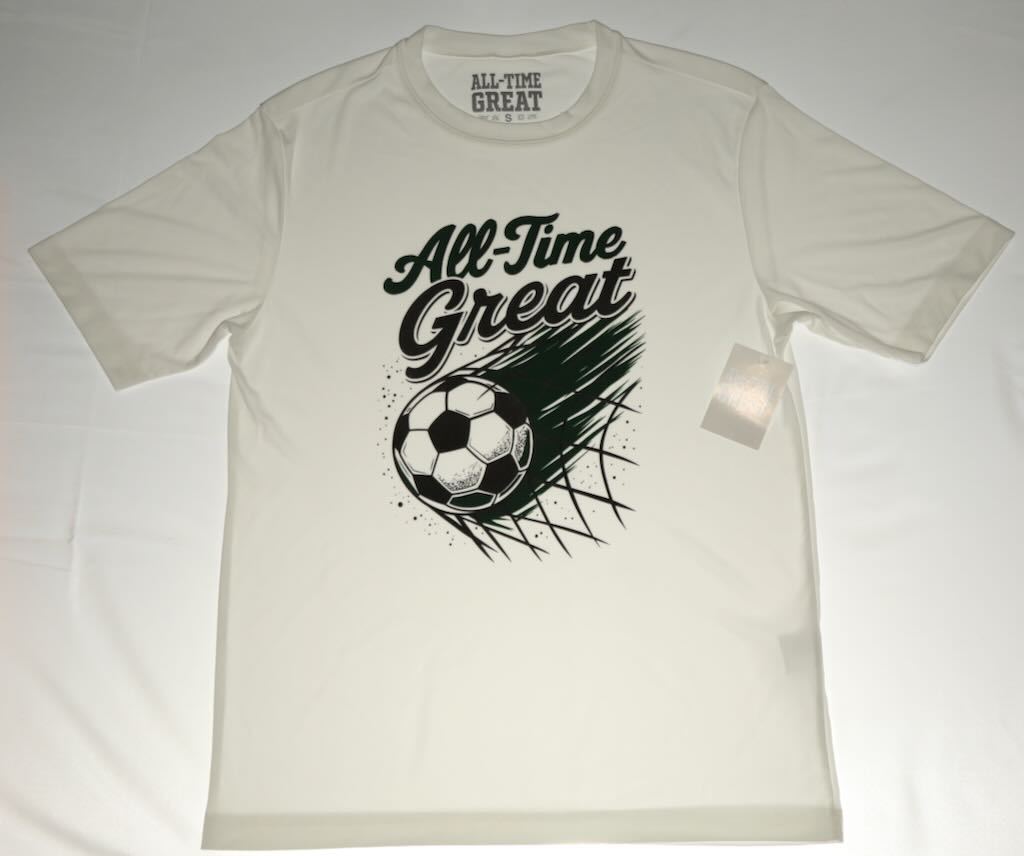 Soccer Ball in net All-Time Great Short Sleeve performance T Youth